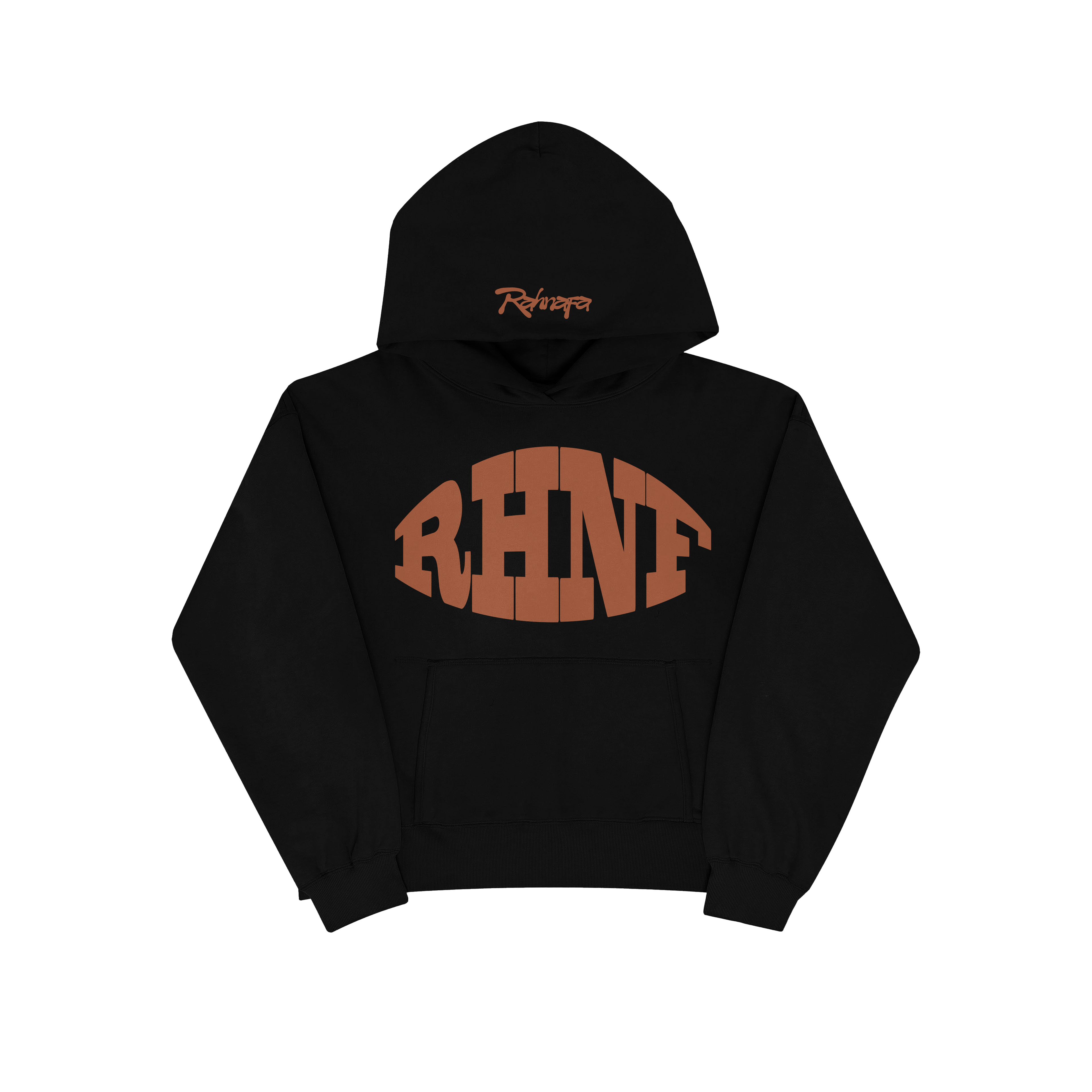 RAHNAFA HOODIE - BLACK/ORANGE