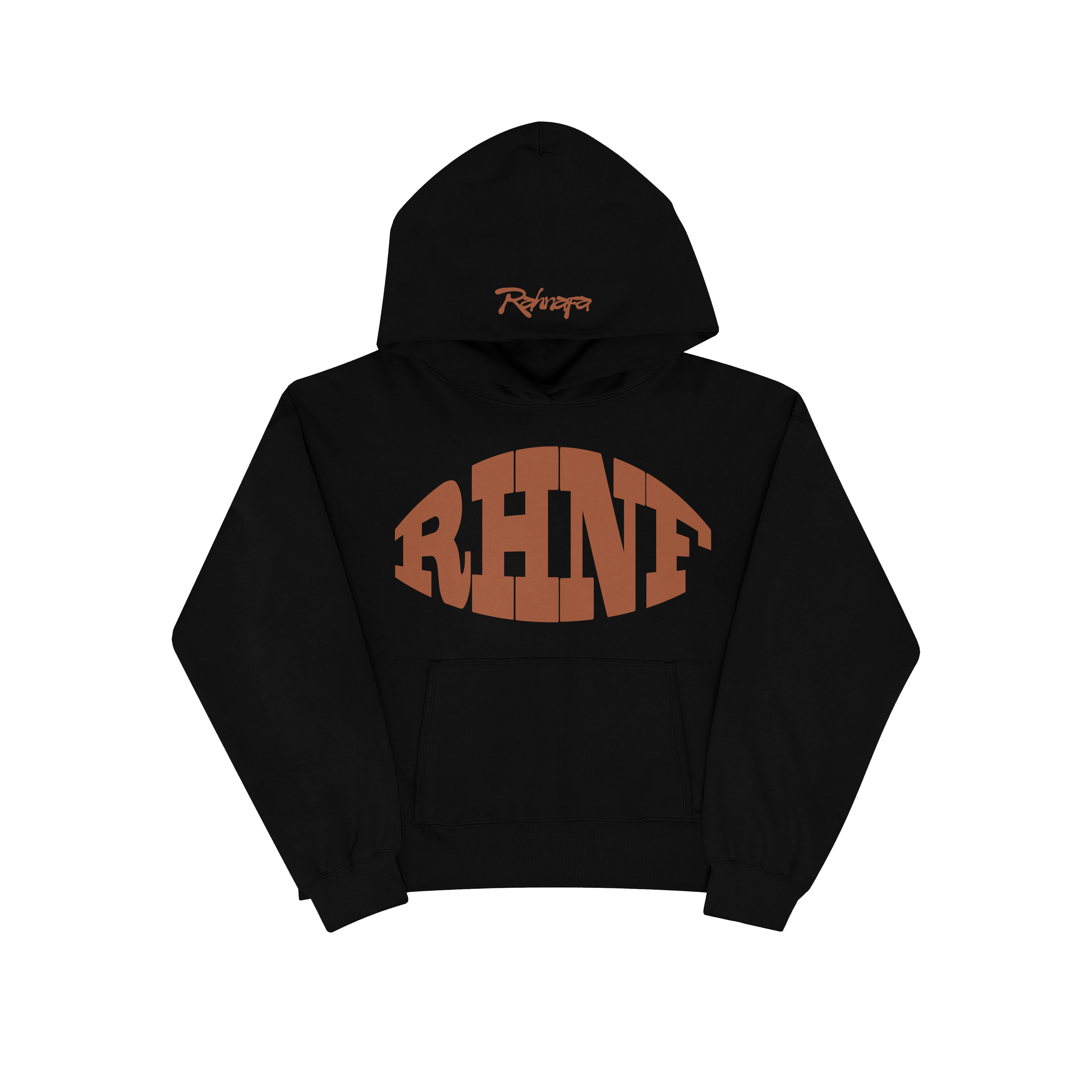 RAHNAFA HOODIE - BLACK/ORANGE